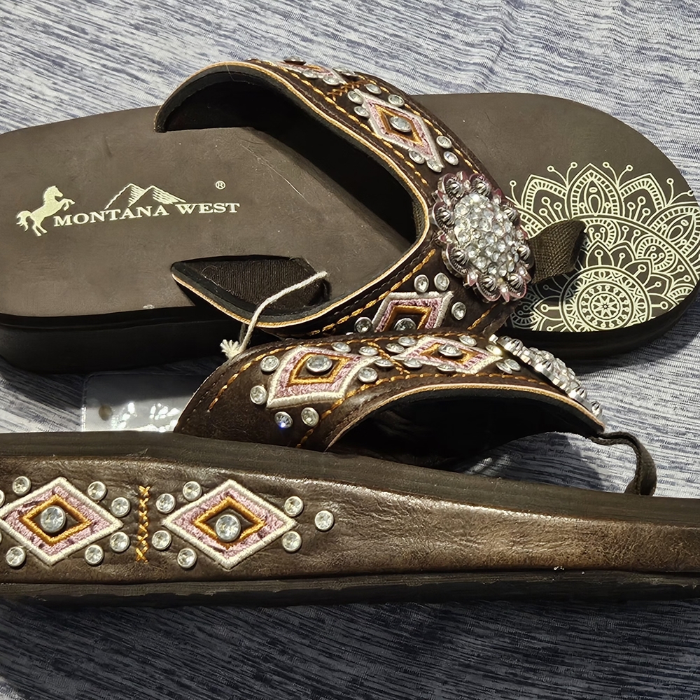COPY - Montana West Brown Ethnic Sandals